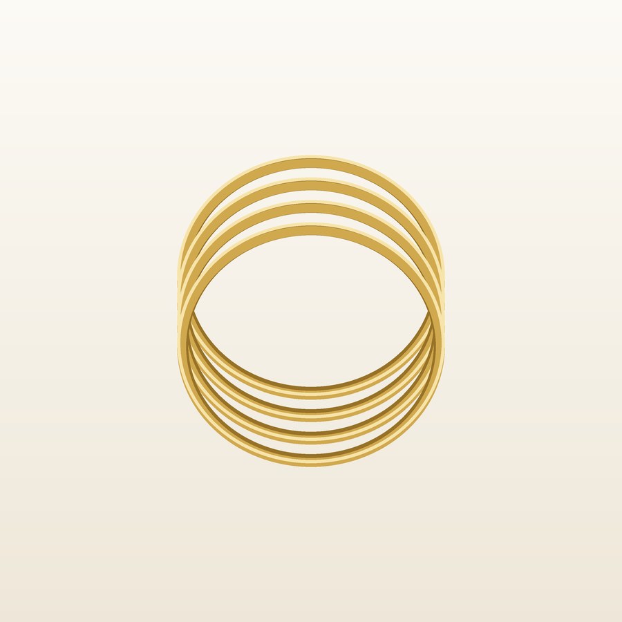 Slim Daily Bangles (Set of 4)